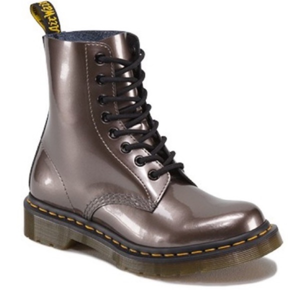 Dr. Martens Shoes - Dr. Martens 1460 Smooth leather Silver Pewter boots
